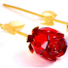 Wunderschöne Crystal Rose Glas Blume romantische Valentines Geschenk für süße Liebe